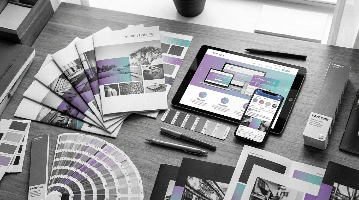 Print- und digitale Medienproduktion: Broschüren und Webseiteninhalte
